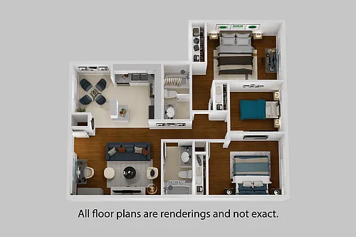 Floor plan 3 Bedroom + 2 Bath