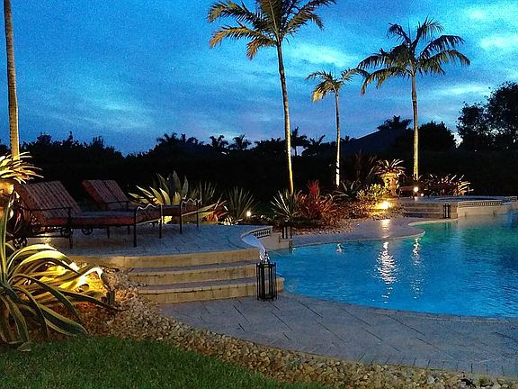 Night Pool/Landscaping View
