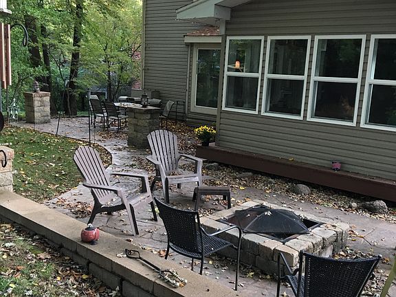 Stamped concrete patio