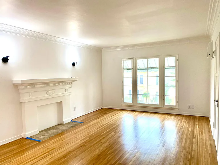 living room with french windows