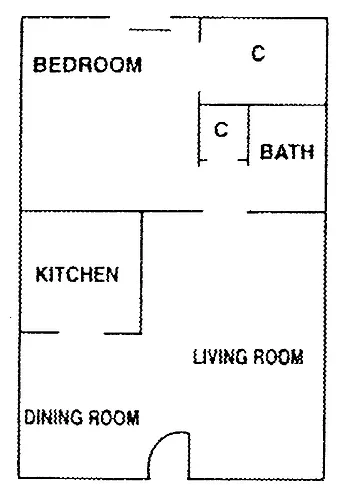 Floor plan 1 Bed Flat