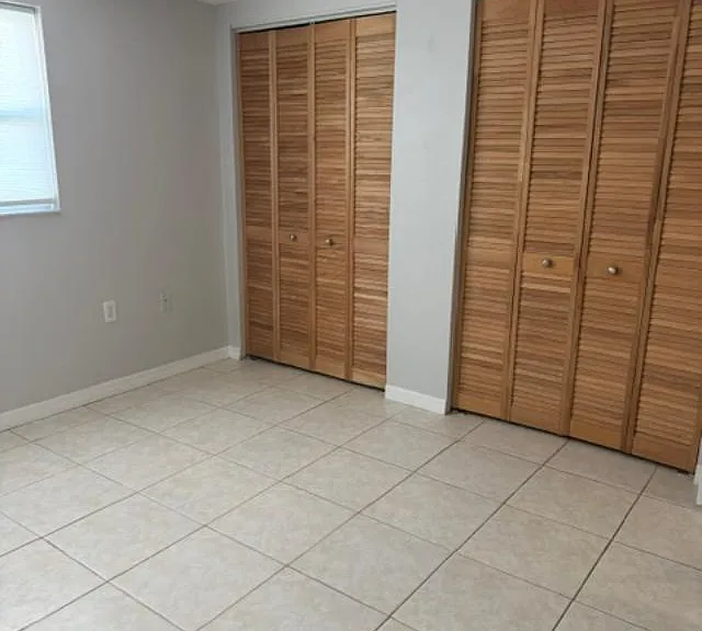 Master bedroom with double closets