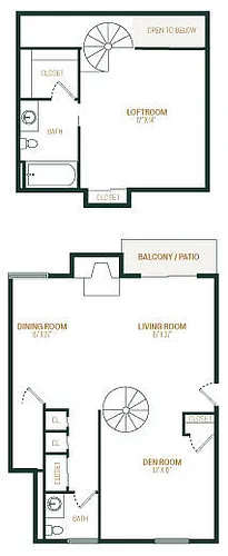 Floor plan A13 Loft Den
