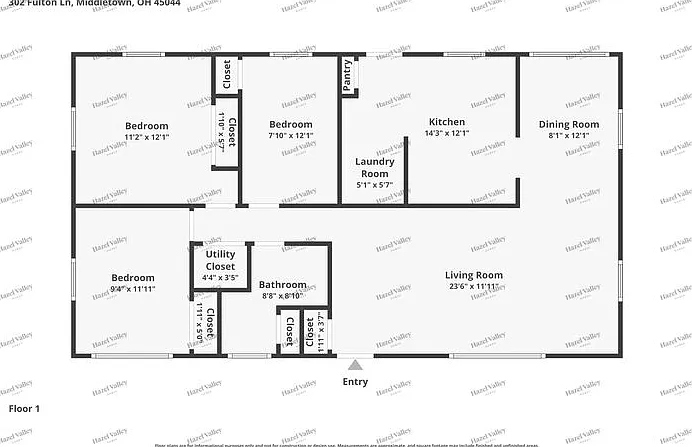 3 bed, 1.0 bath, 1056 sqft, $1,595 — Photo 2