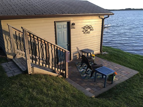 Boathouse paver patio