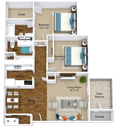 Floor plan Burgundy