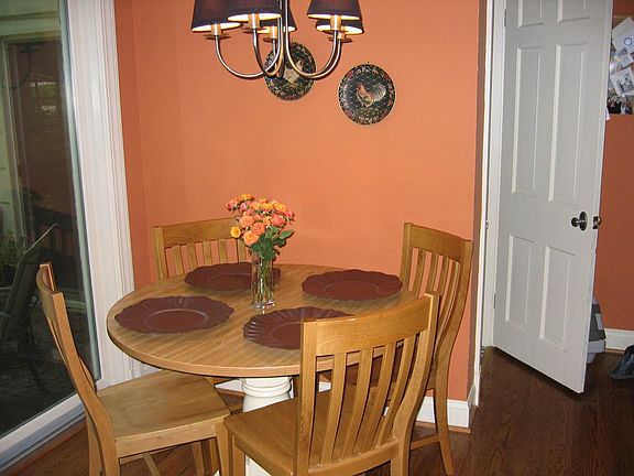 eat-in kitchen opens to back porch for easy entertaining