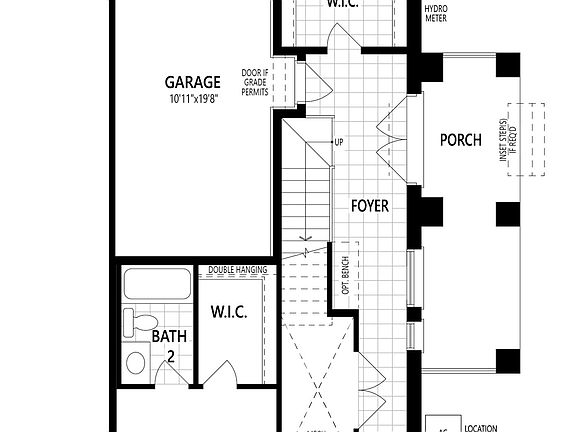 Bedroom 4 w Bath in Lieu of Tandem Garage
