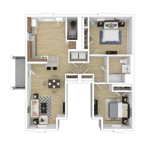 Floor plan 2AH - 2 Bedroom