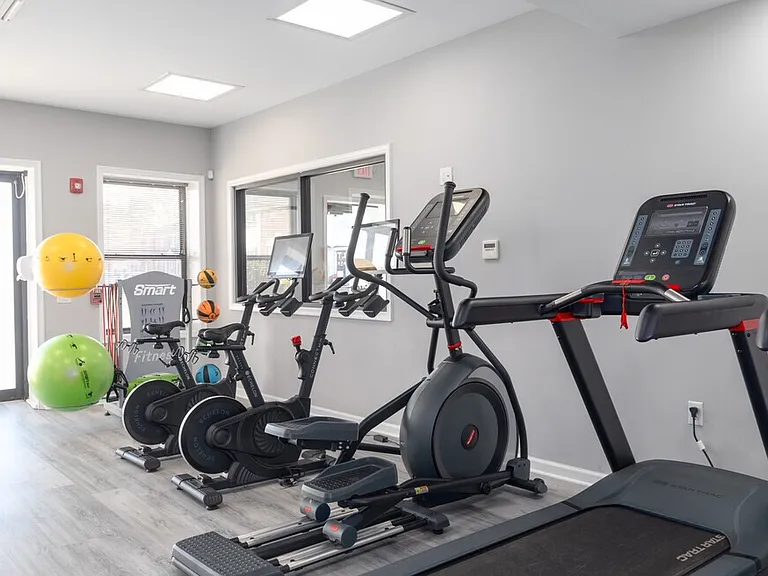 Elevate your lifestyle at Hamilton Estates Apartments, featuring a state-of-the-art fitness center designed for all fitness enthusiasts. Unleash your potential in a vibrant community. Schedule a tour today and see for yourself!