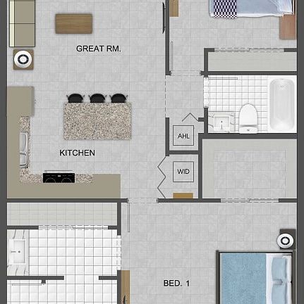 2 Bedroom Floor Plan