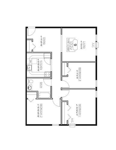 Floor plan 3 Bedroom
