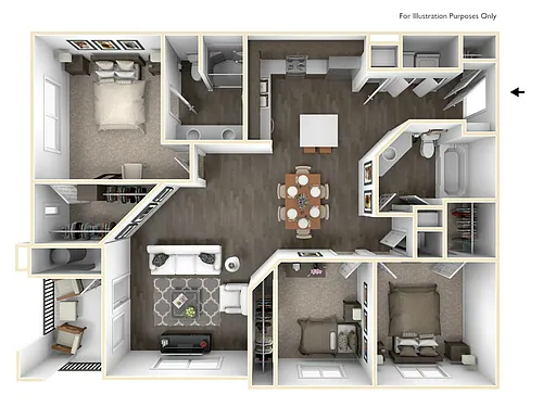 Floor plan 3 Bed/2 Bath