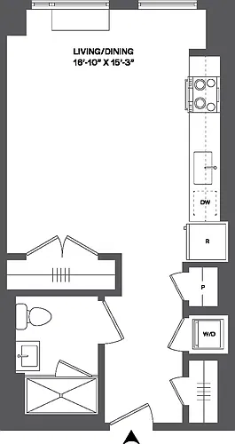 Floor plan Studio-SA-1