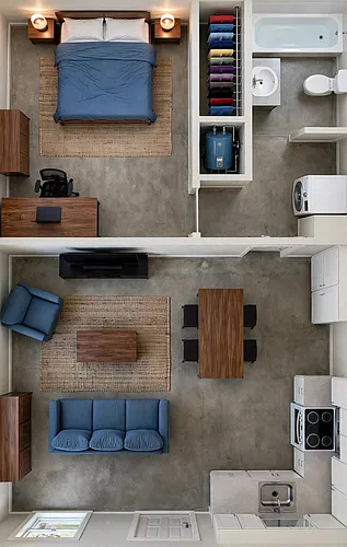 Floor plan 1-Bedroom Remodel