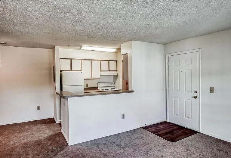 Front entry with open kitchen