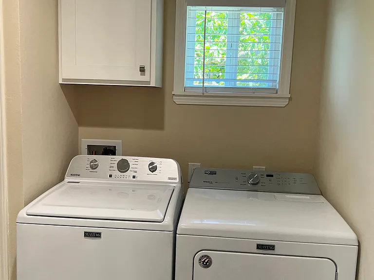 Full sized Washer Dryer included