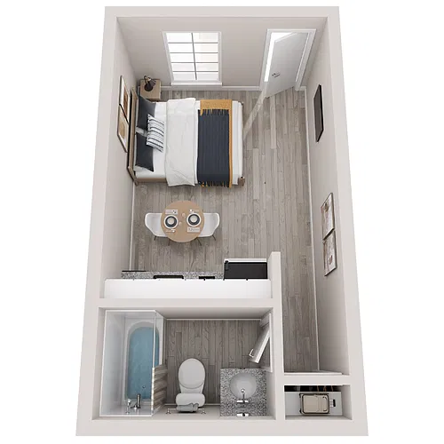 Floor plan Studio B