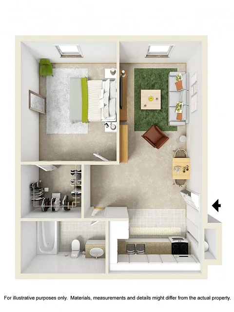 Floor plan One Bedroom