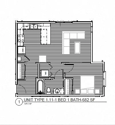 Floor plan 1bedroom 1 bathroom