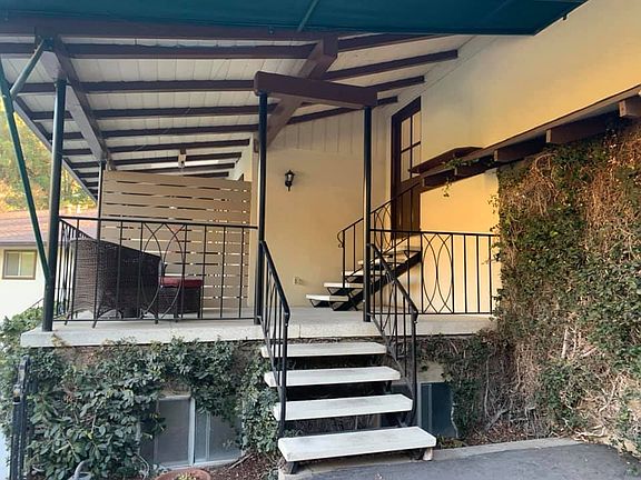 private patio and entrance