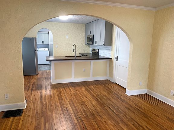 Open concept kitchen and living room.