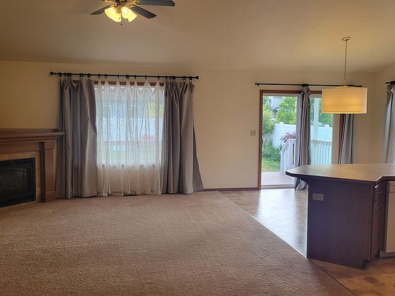Living room, dining room, kitchen