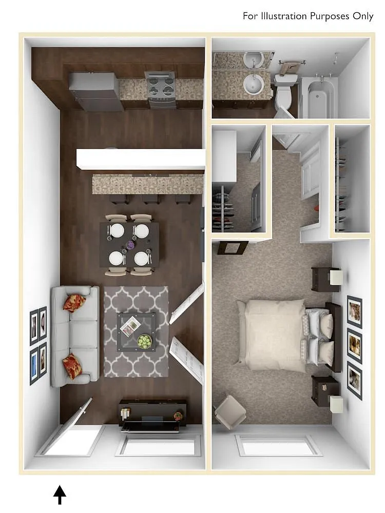 Floor plan 1X1 MRK