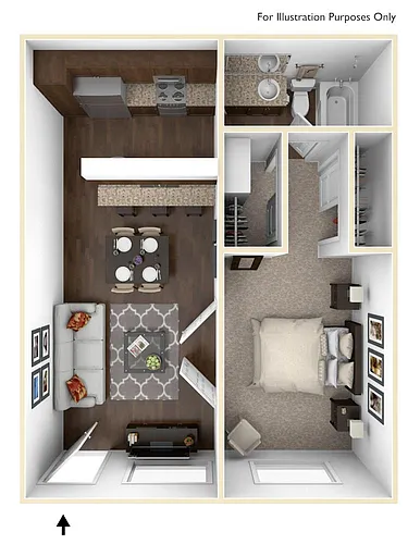 Floor plan 1X1 MRK