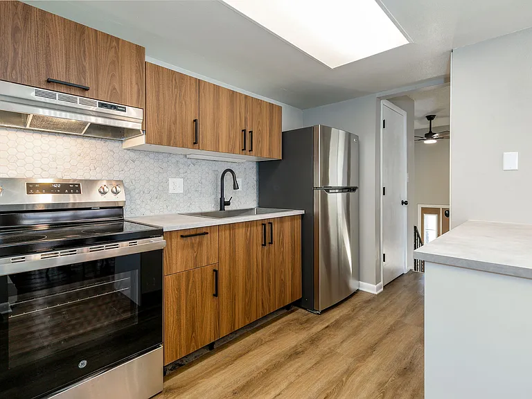 New Ikea cabinets and stainless steel appliances