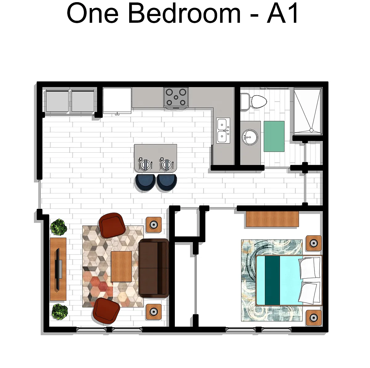 Floor plan 1X1
