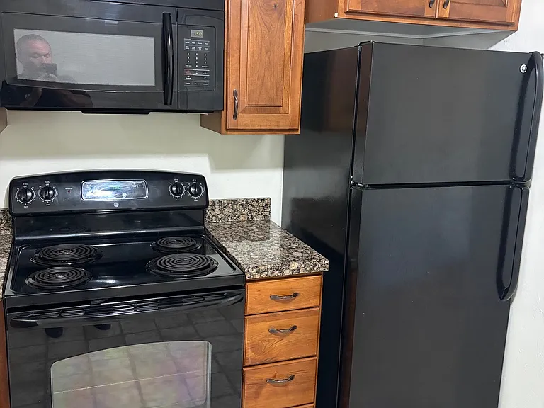 Stove, refrigerator, microwave