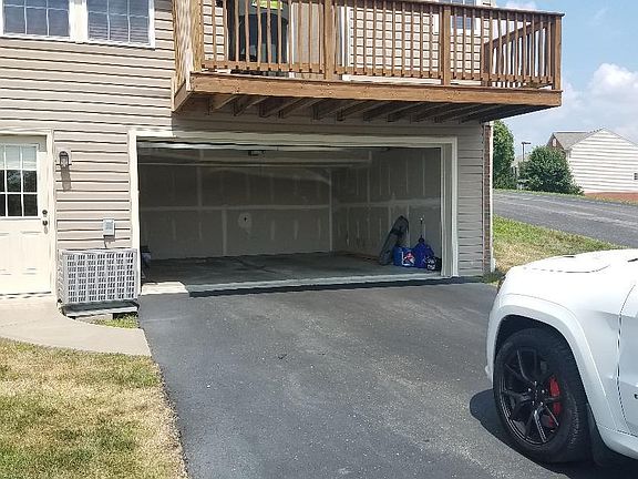 Back deck and garage