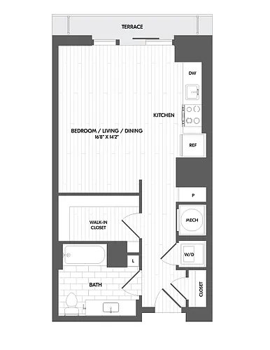 Floor plan Studio-0E