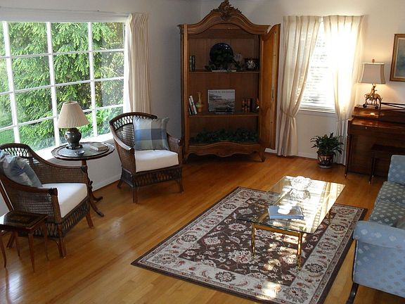 Sunny Formal Living with Crown Molding