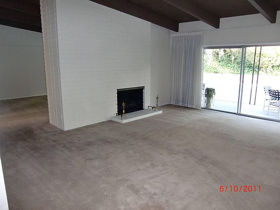 Living room with cathedral ceiling