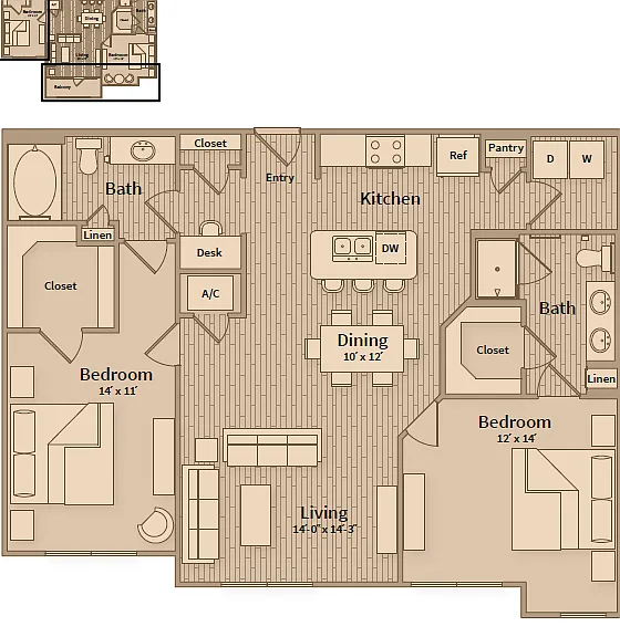 The Belvedere at Springwoods Village Apartments — Photo 48