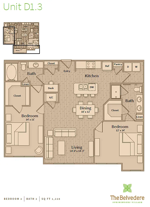 Floor plan D13
