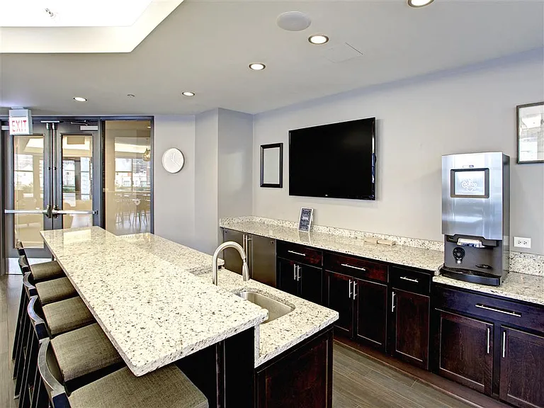 Resident Lounge Kitchen and Coffee Station