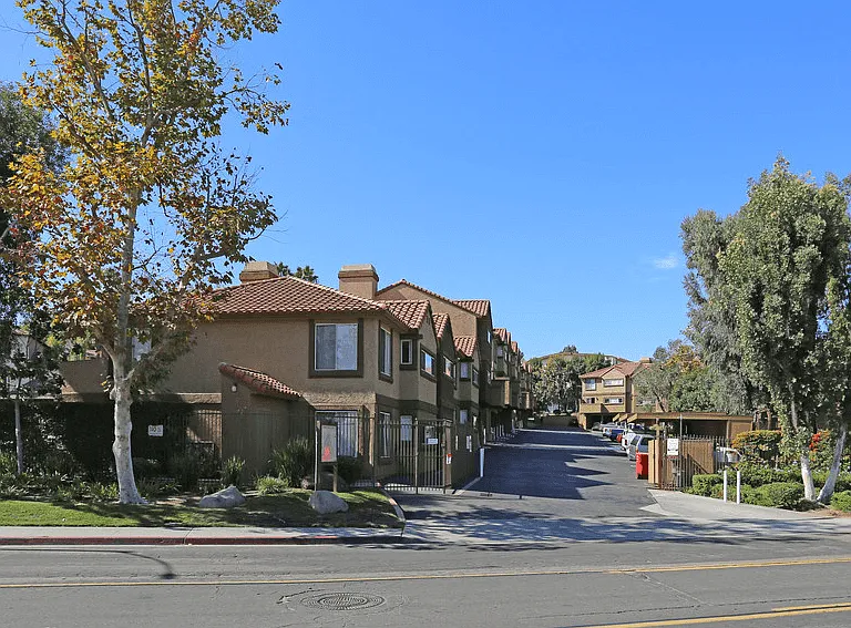 Main gated front enterance at Grande Vista Apartments.