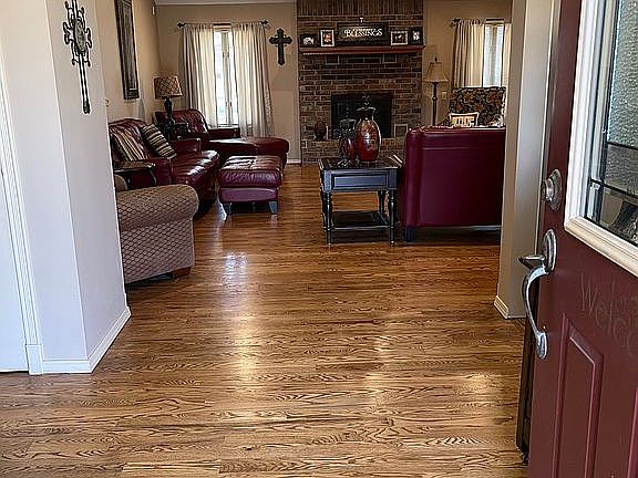 Entrance through front door
