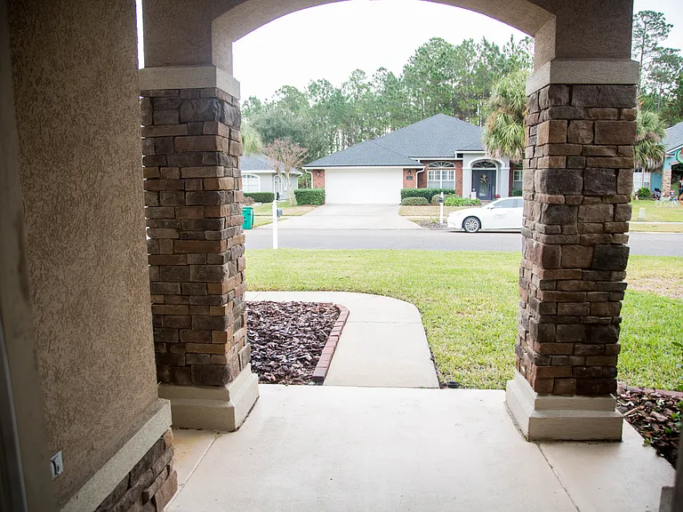 Looking out the front door