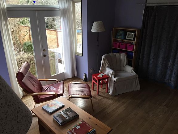 The patio doors seen here face south.