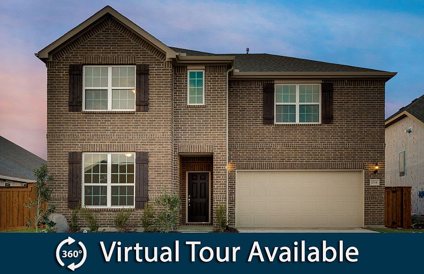 The Lockhart, a two-story home with 2-car garage, shown with Home Exterior A