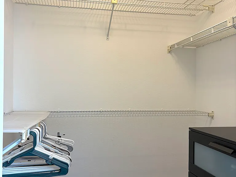 Walk-in closet in primary bedroom