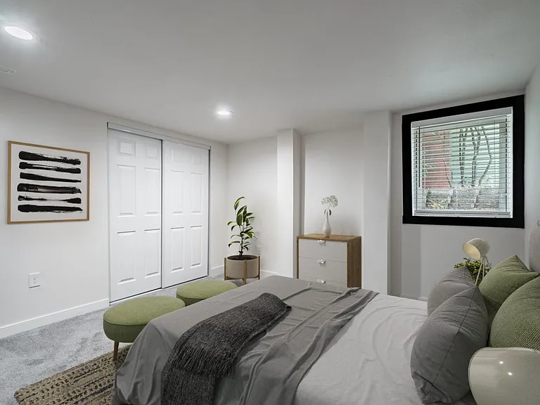 Bedroom 3. This image shows a virtually furnished space. Bedrooms come unfurnished.