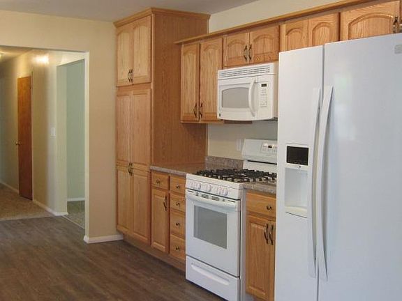 The kitchen has just been redone with a lot more cabinets ad