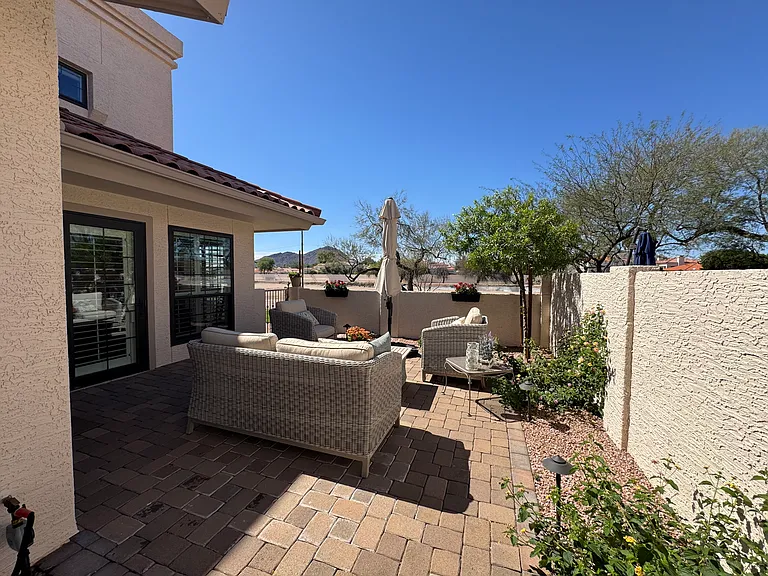 Large Patio looking toward Camelback Mountain and Canal
