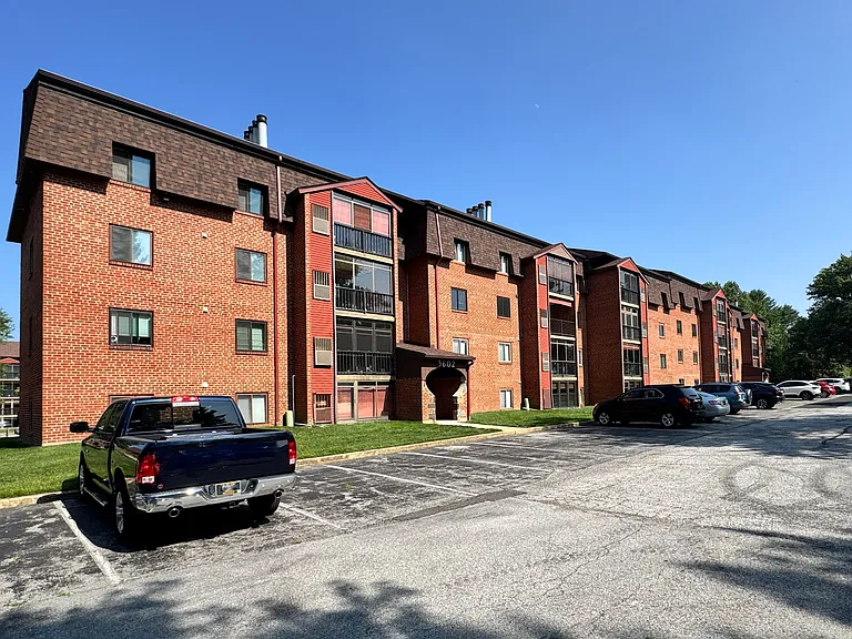 Back entrance with ample parking