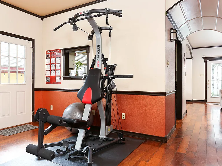 Boflex is in the second living room for you to keep your workout routine.